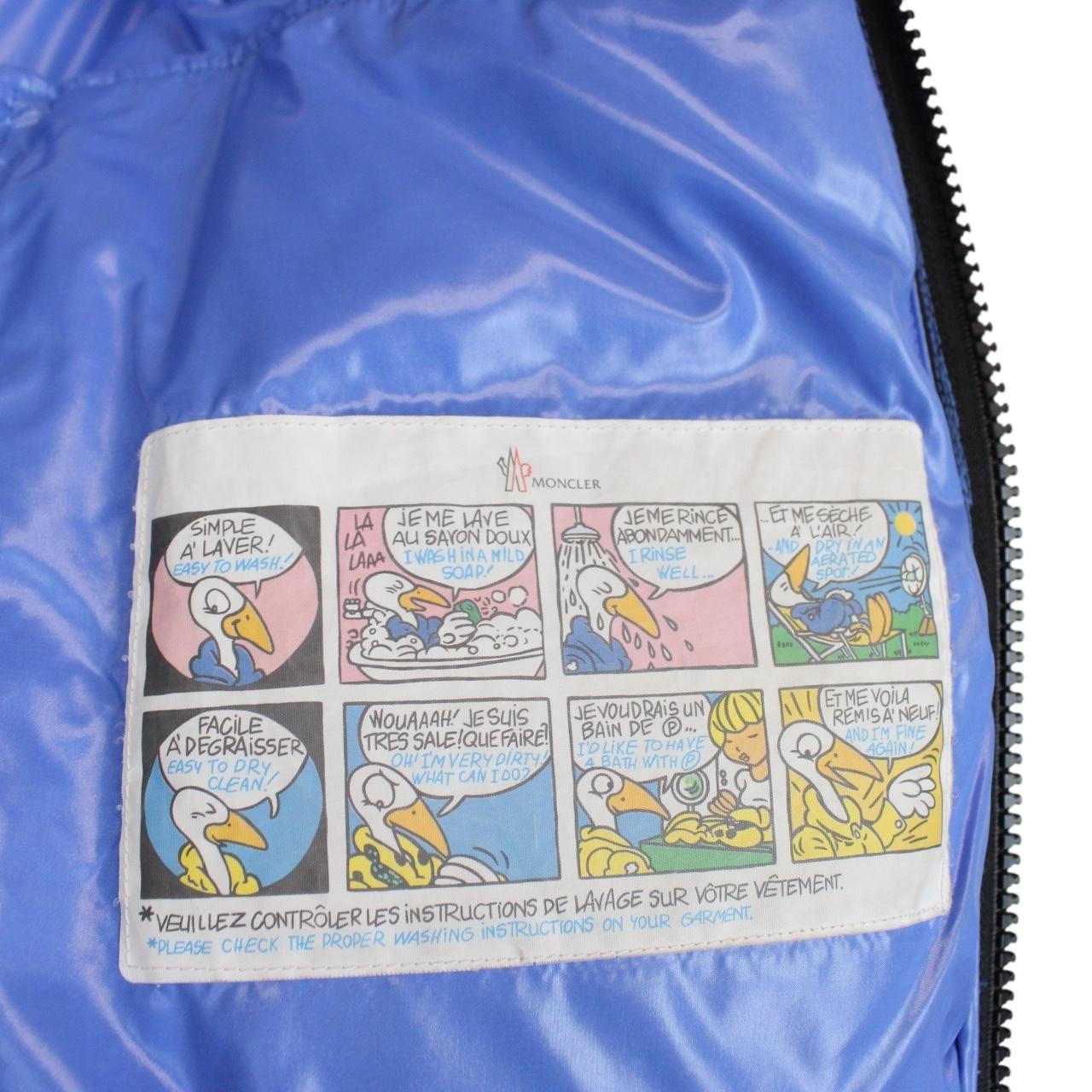 Moncler Montbeliard Baby Blue Full Zip Hooded Short Down Jacket