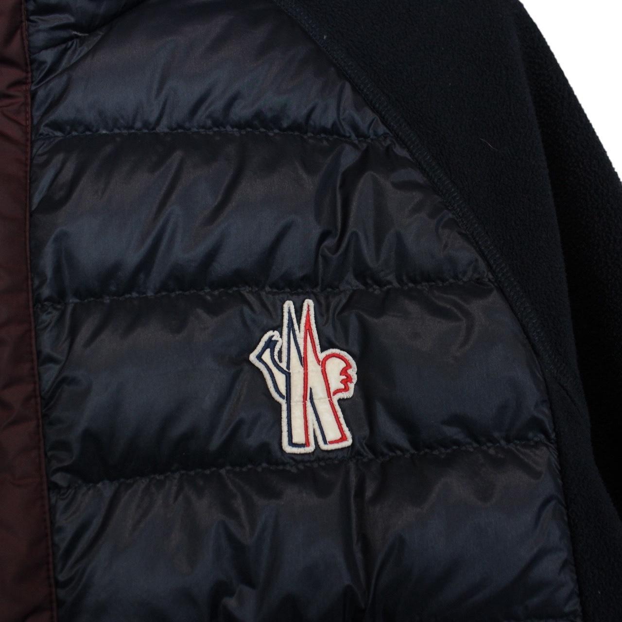 Moncler Navy Blue Full Zip Down Maglia Cardigan Fleece Jacket