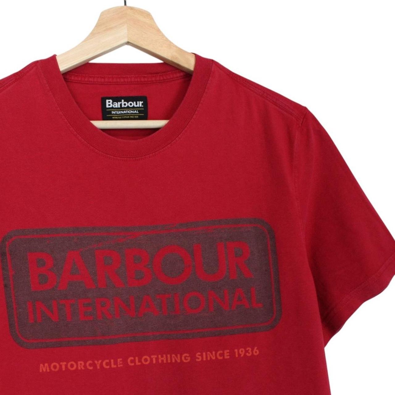 Barbour International Red Short Sleeve Logo Print T-Shirt