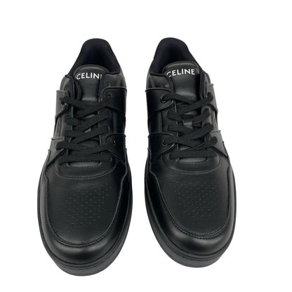 CELINE black trainers smooth calfskin leather with logo detail and original dust bags.