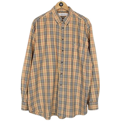 Burberry London Tan Brown Nova Check Long Sleeve Shirt