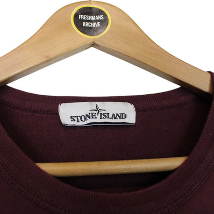 Stone Island AW 2020 Burgundy Cotton Sweatshirt Jumper