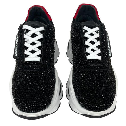 Dsquared Black and White The Giant Hike Crystal Trainers