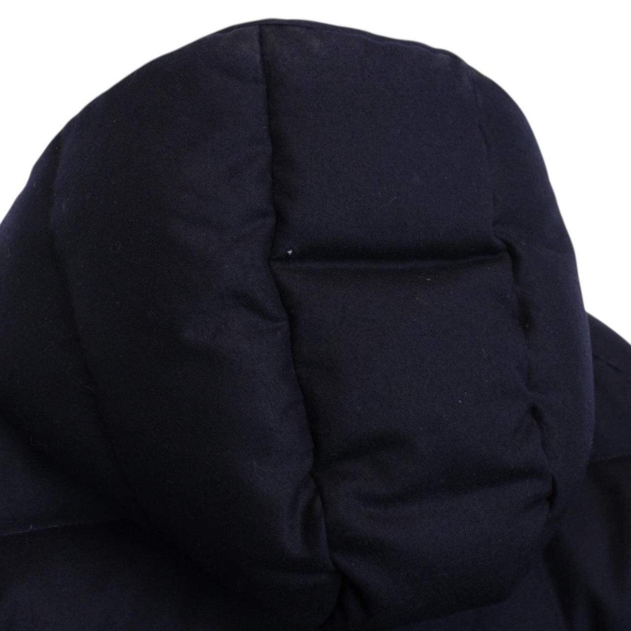 Moncler Montgenevre Navy Blue Full Zip Hooded Wool Down Jacket