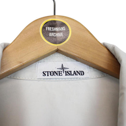 Stone Island SS 2021 Pale Blue Full Zip Cotton Overshirt Jacket