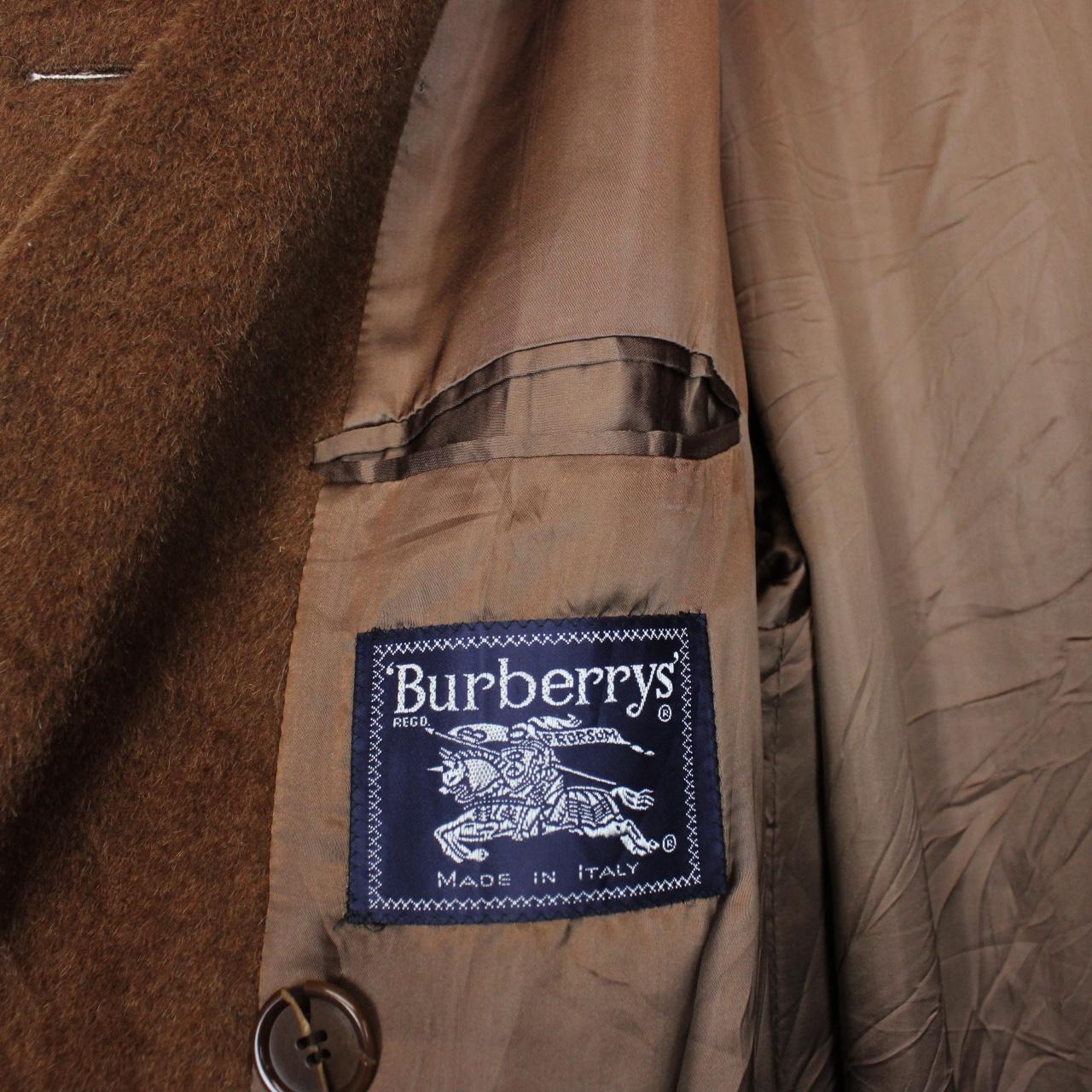 Vintage 90s Burberry Brown Alpaca Wool Coat