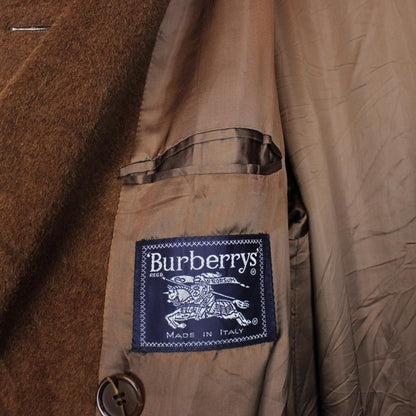 Vintage 90s Burberry Brown Alpaca Wool Coat