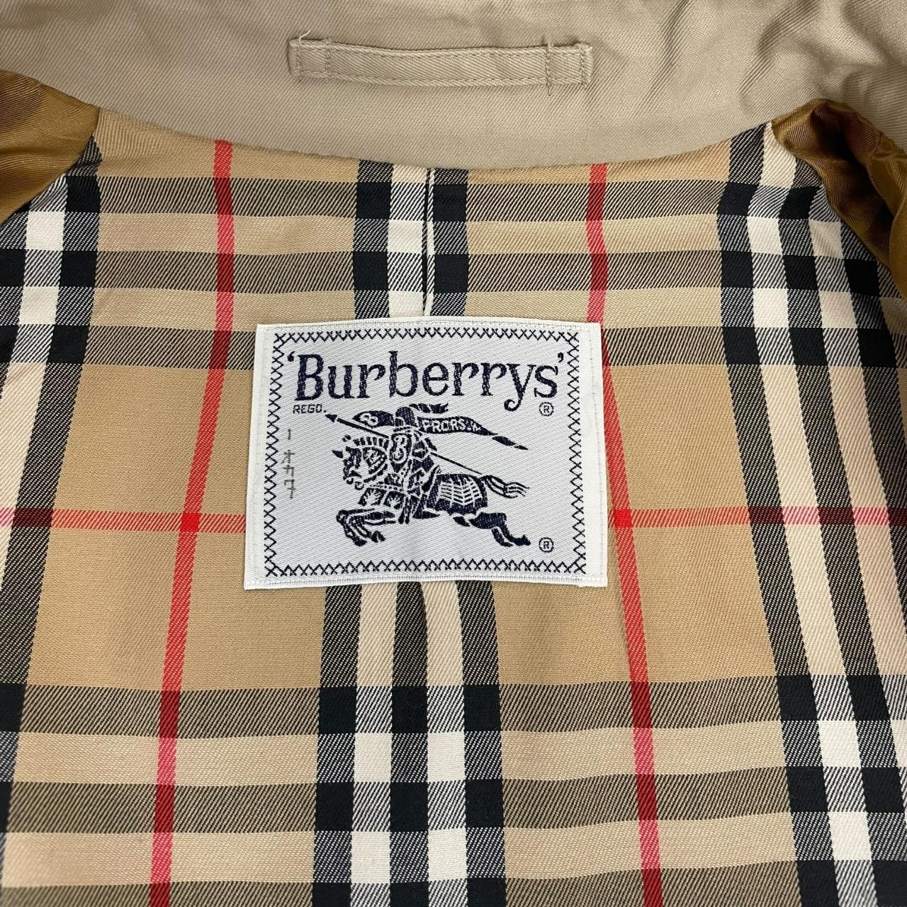Vintage 90s Burberry Beige Single Breasted Belted Trench Coat