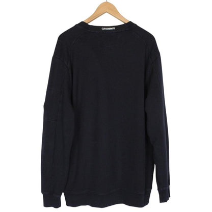 CP Company Navy Blue Goggle Lens Cotton Sweatshirt Jumper