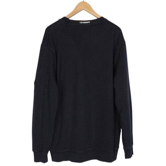 CP Company Navy Blue Goggle Lens Cotton Sweatshirt Jumper