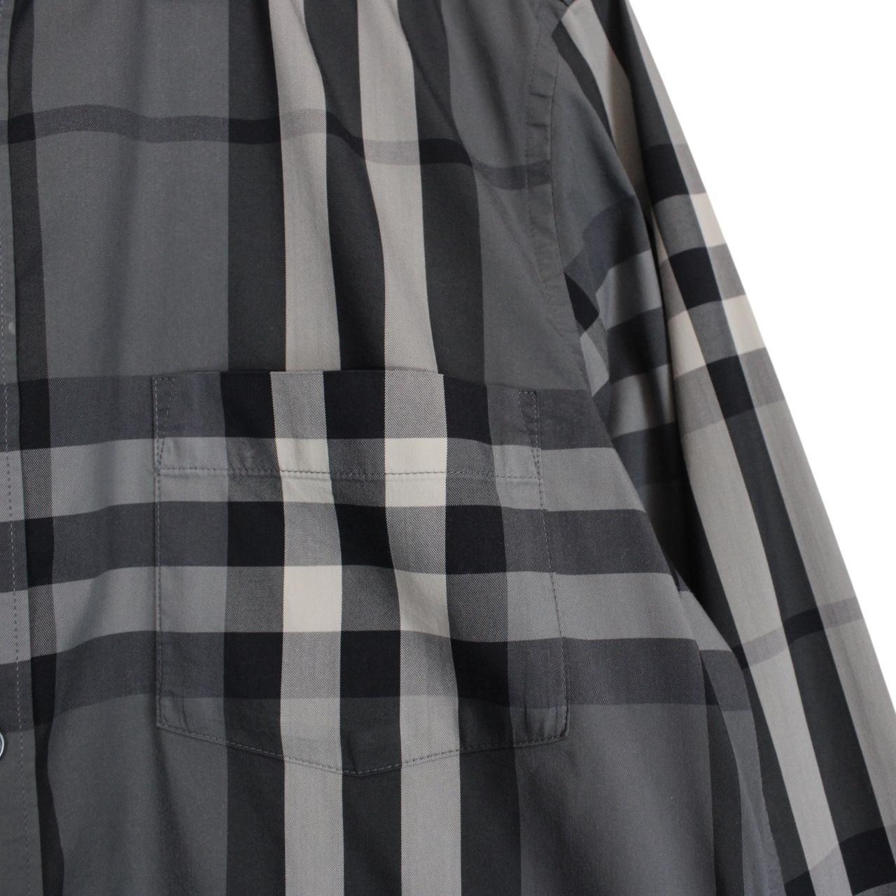 Burberry London Grey Nova Check Long Sleeve Cotton Shirt