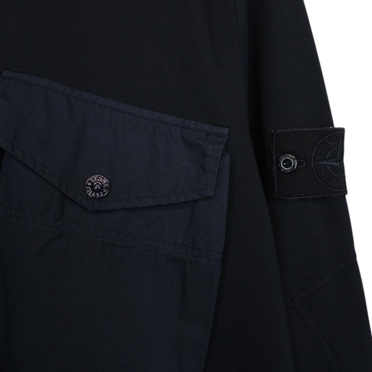 Stone Island Ghost SS 2020 Navy Blue Cotton 1/4 Zip Hoodie Jumper