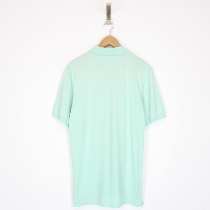 Vintage 00s Yves Saint Laurent Green Short Sleeve Polo Shirt