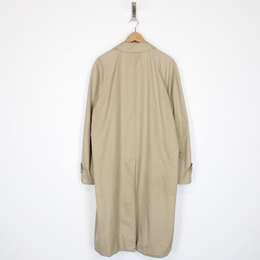 Vintage 90s Burberry Tan Brown Single Breasted Trench Coat