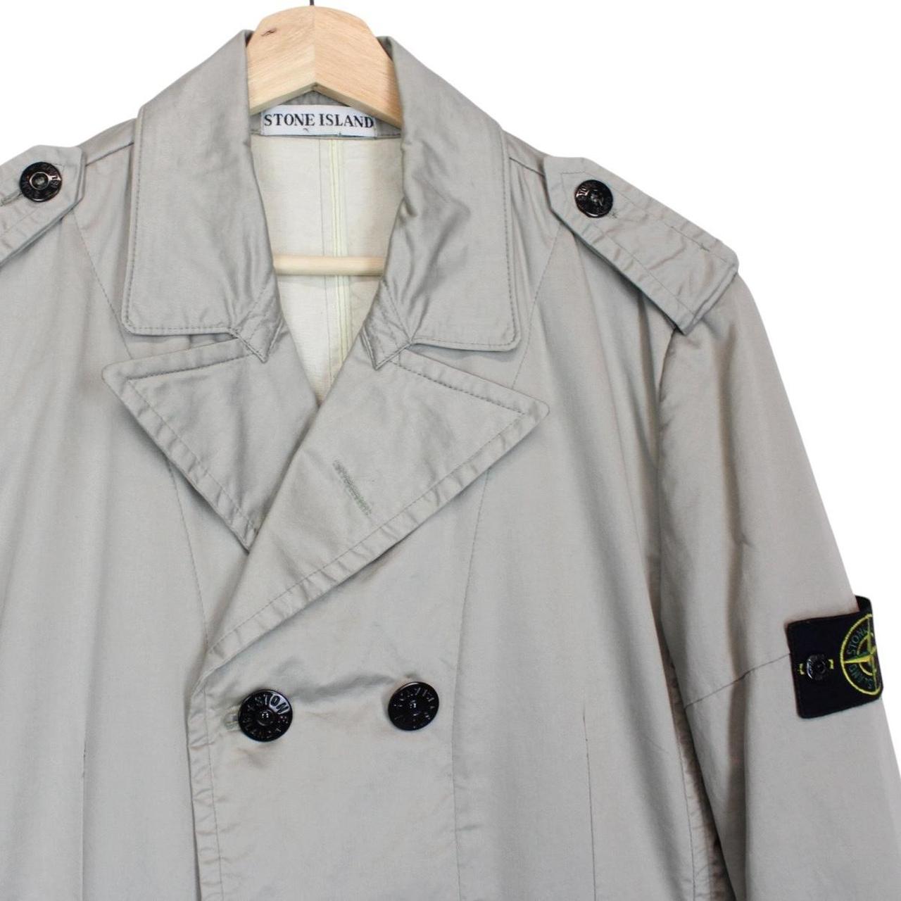 Stone Island SS 2009 Grey Cotton Spalmatura Double Breasted Jacket
