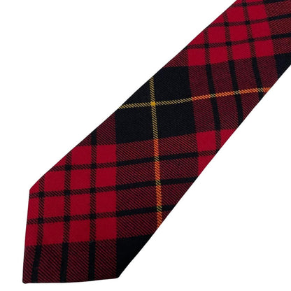 Vintage Polo Ralph Lauren Red and Black Tartan Check Wool Tie