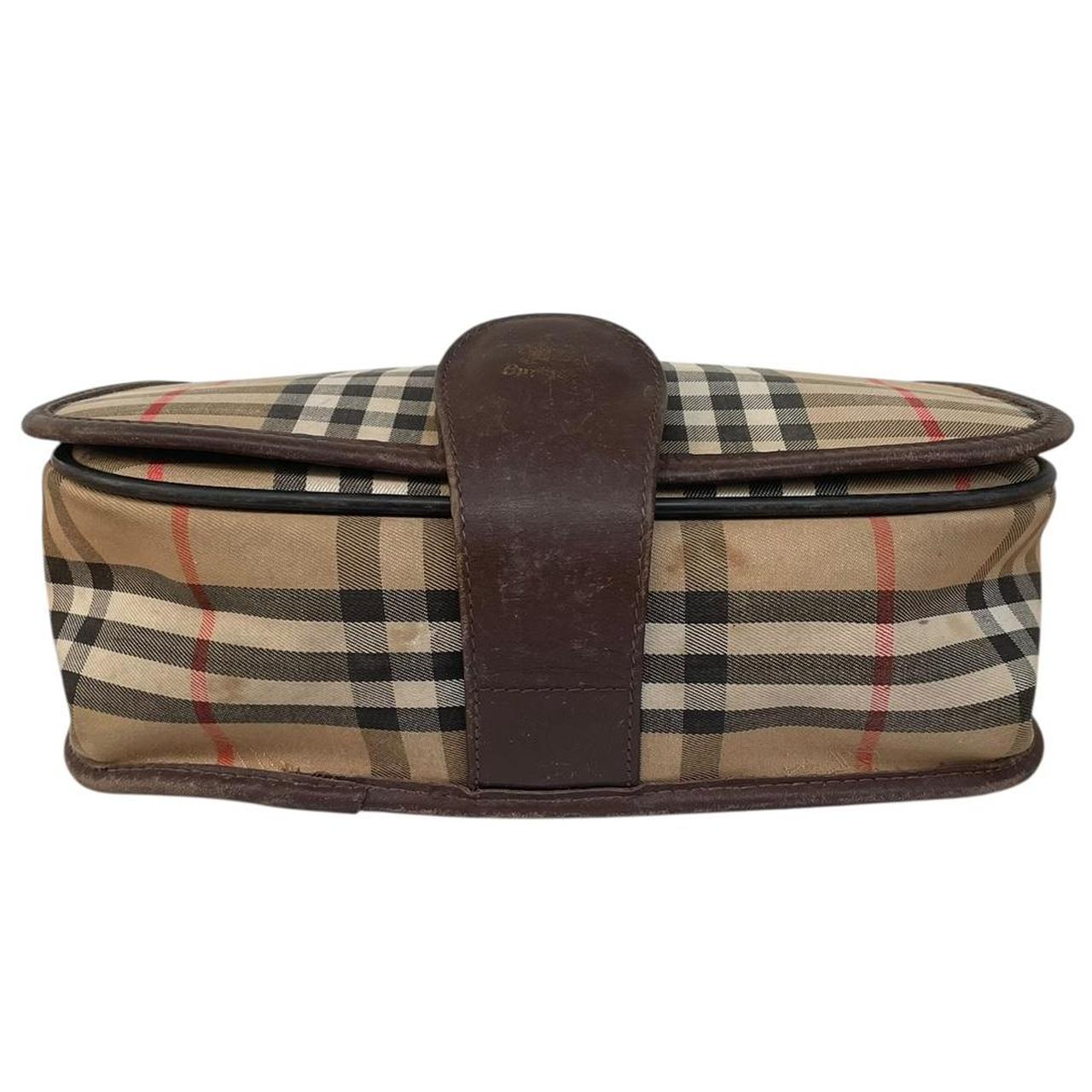 Vintage 90s Burberry Tan Brown Nova Check Shoulder Bag