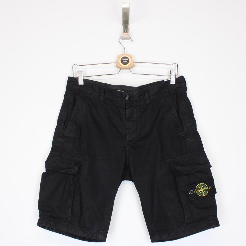 Stone Island SS 2013 Black Bermuda Cotton Cargo Shorts