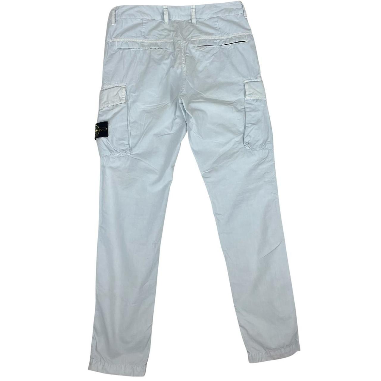 Stone Island SS 2021 Light Blue Slim Fit Cargo Trousers