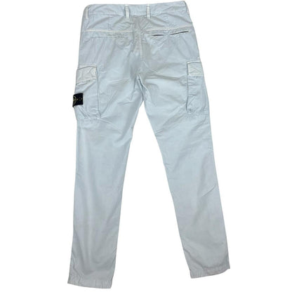 Stone Island SS 2021 Light Blue Slim Fit Cargo Trousers