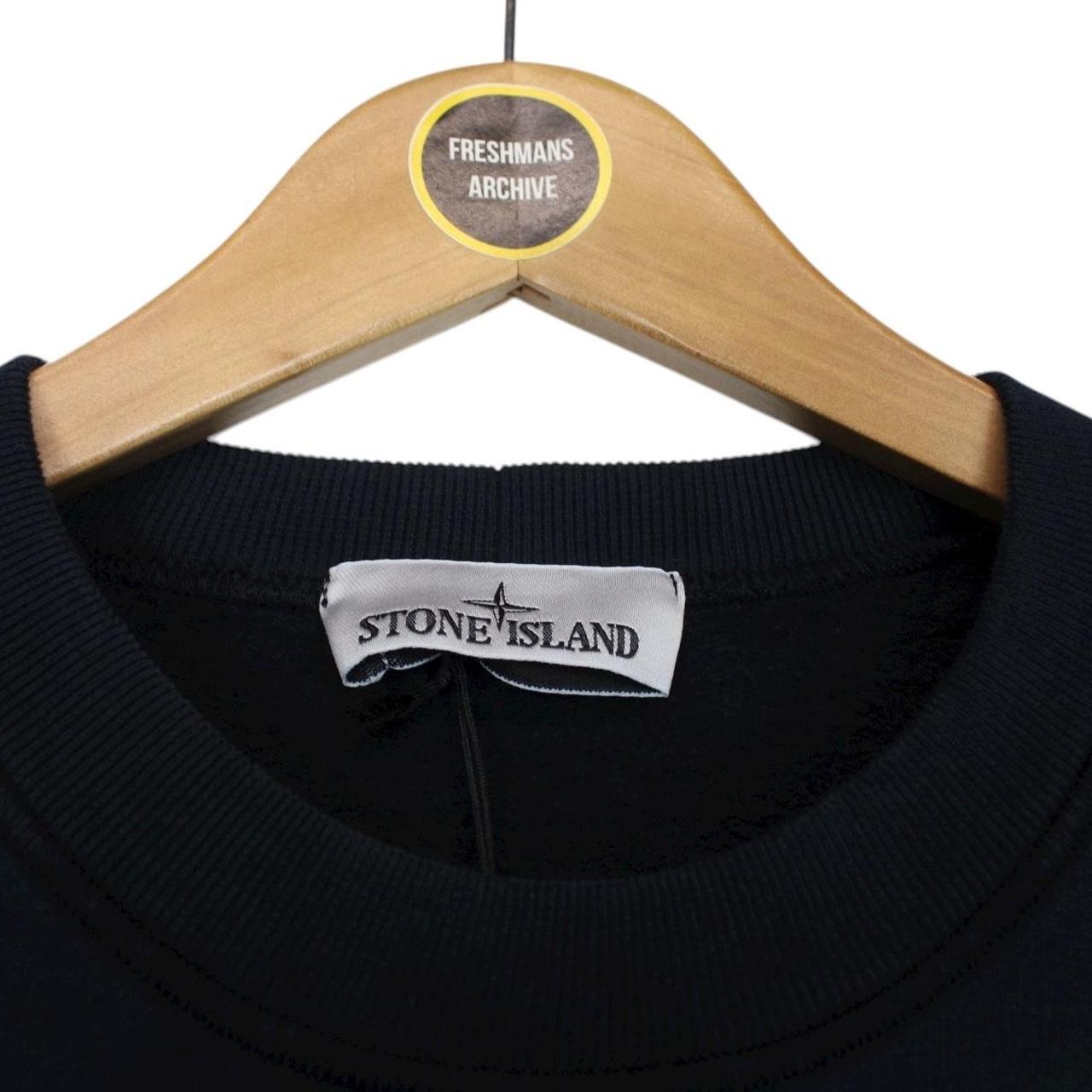 Stone Island Navy Blue Crew Neck Cotton Sweatshirt Jumper