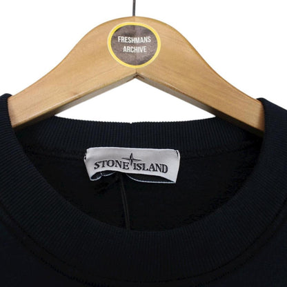 Stone Island Navy Blue Crew Neck Cotton Sweatshirt Jumper