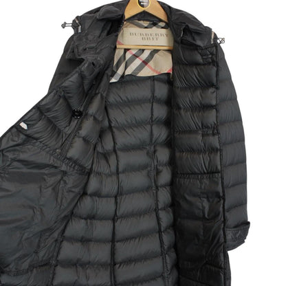 Burberry Brit Grey Nova Check Belted Down Puffer Coat
