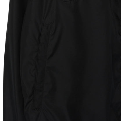Moncler black windbreaker jacket full zip nylon with logo detail and excellent condition.