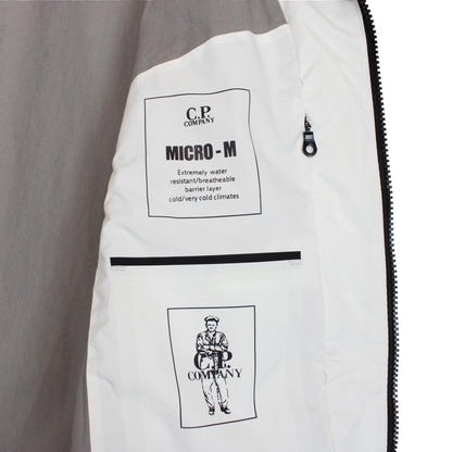 CP Company White Micro-M Full Zip Goggle Jacket