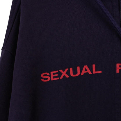 Vetements Purple Sexual Fantasies Print Full Zip Oversized Hoodie