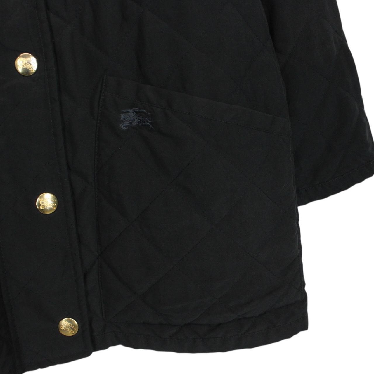 Vintage 90s Burberry Black Nova Check Lined Quilted Jacket