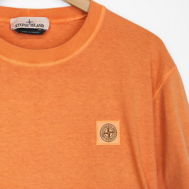 Stone Island Orange Short Sleeve Compass T-Shirt