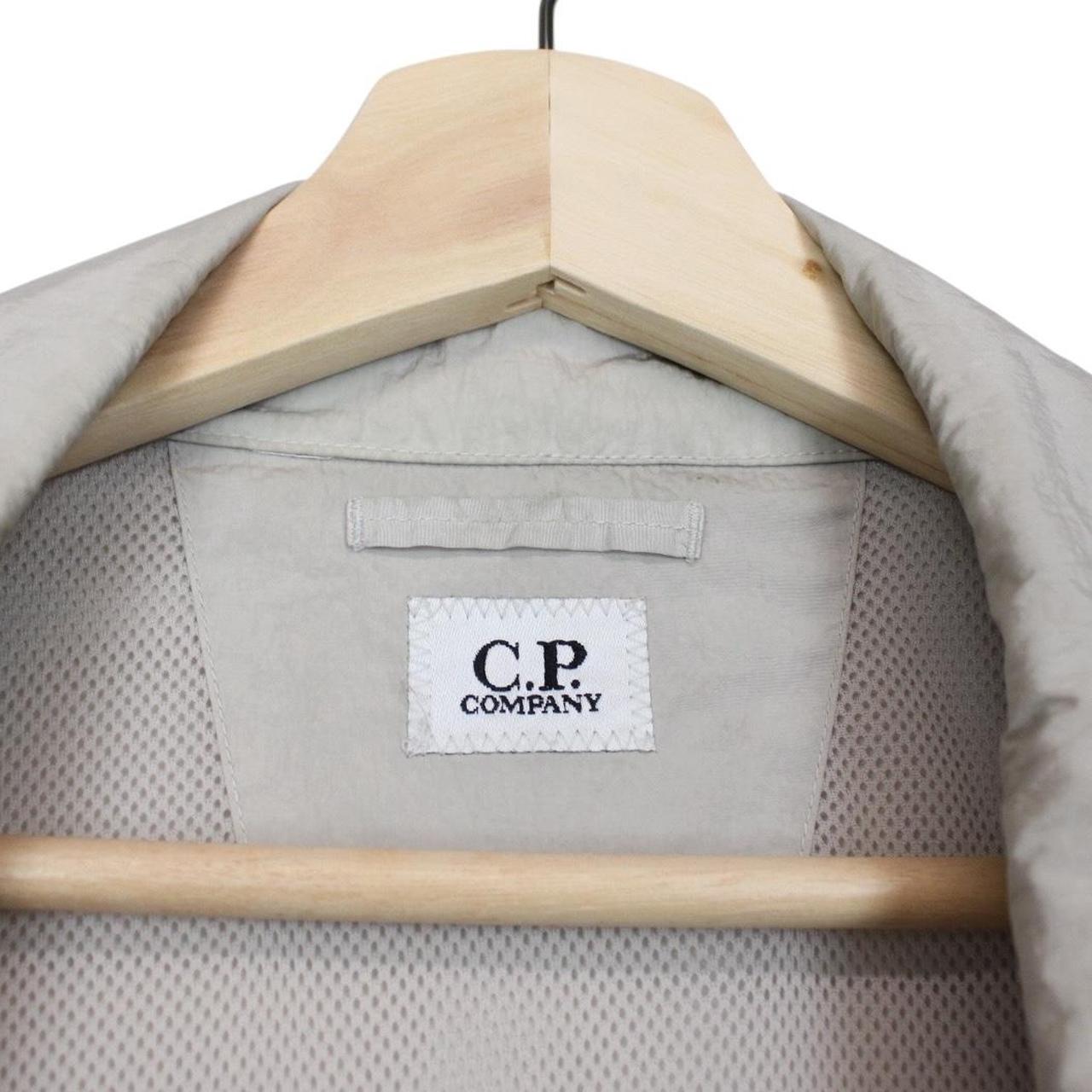 CP Company Beige Chrome-R Nylon Garment Dyed Lens Overshirt Jacket