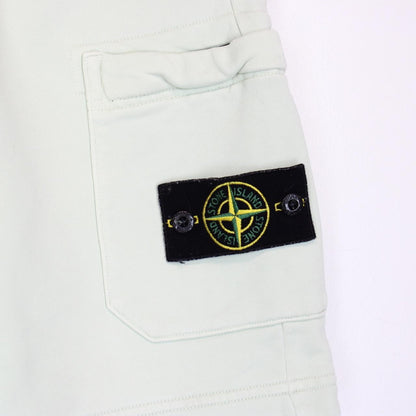 Stone Island SS 2021 Pale Green Cotton Jogger Shorts
