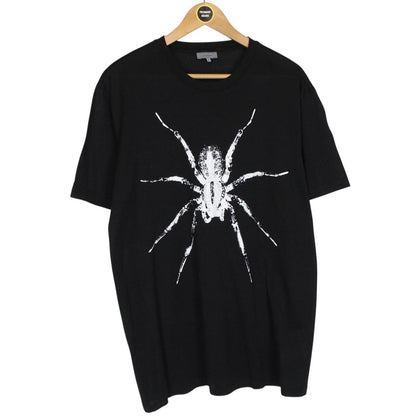 Lanvin Black and White Spider Print Short Sleeve Cotton T-Shirt