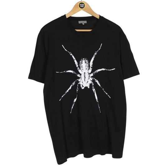 Lanvin Black and White Spider Print Short Sleeve Cotton T-Shirt