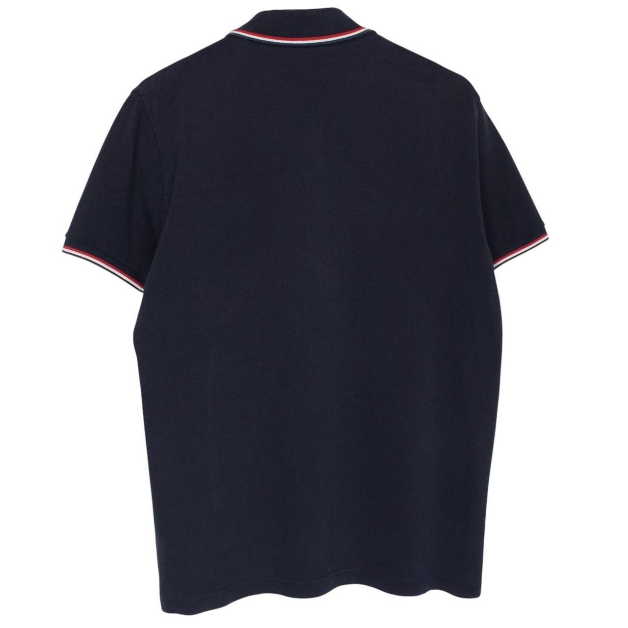 Moncler Maglia Manica Corta Navy Blue Short Sleeve Cotton Polo Shirt