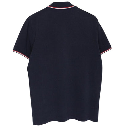 Moncler Maglia Manica Corta Navy Blue Short Sleeve Cotton Polo Shirt