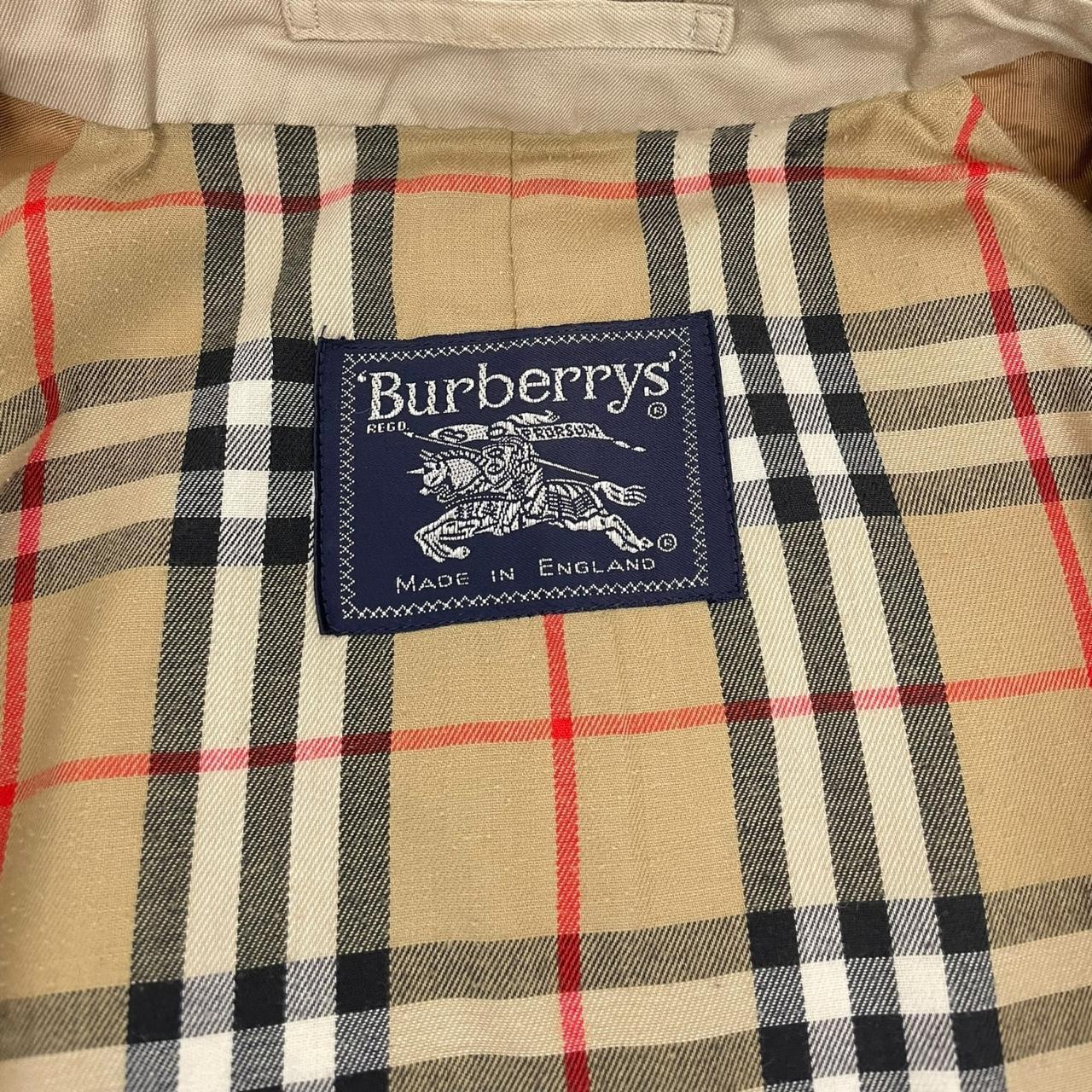 Vintage 90s Burberry Beige Single Breasted Belted Trench Coat