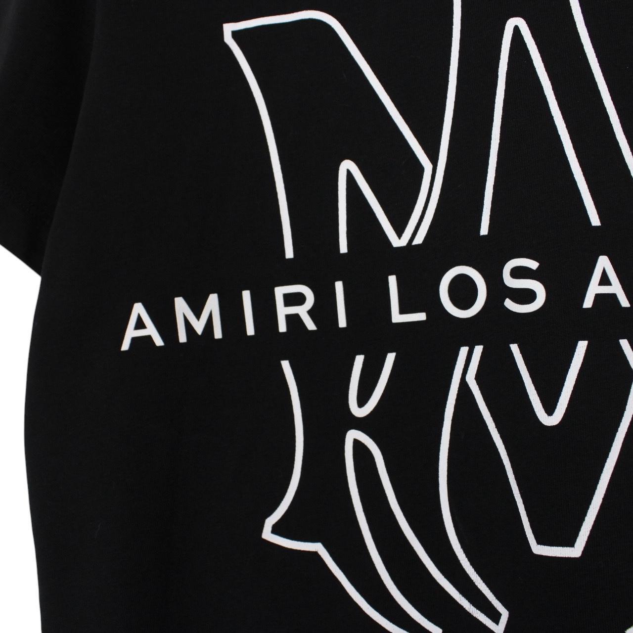 Amiri x Browns Black and White Short Sleeve Los Angeles Logo Print T-Shirt