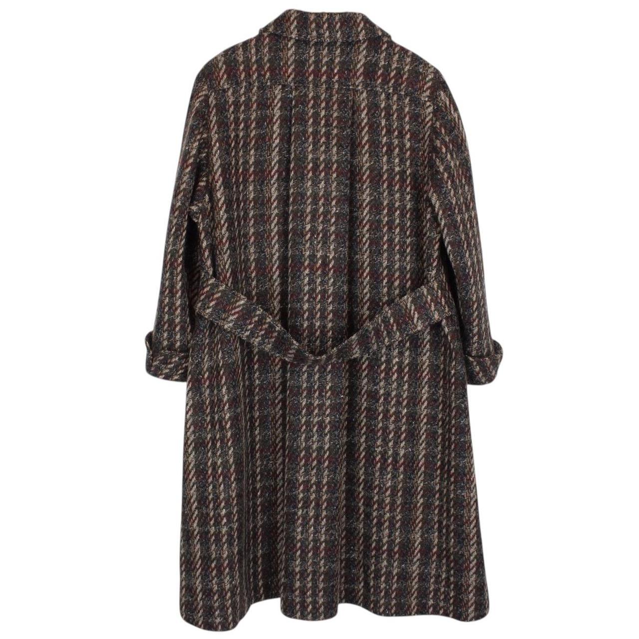 Vintage 80s Aquascutum Multicoloured Check Wool Coat