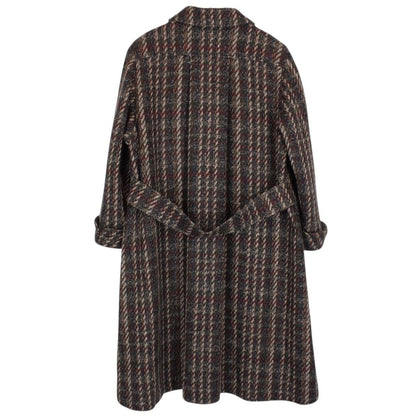 Vintage 80s Aquascutum Multicoloured Check Wool Coat
