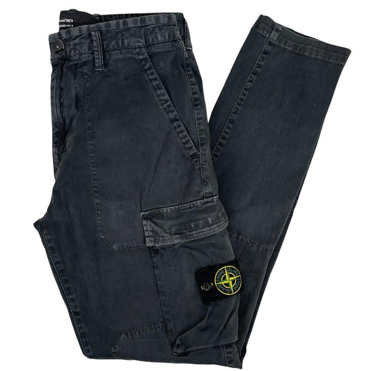 Stone Island AW 2019 Black Slim Fit Cargo Trousers