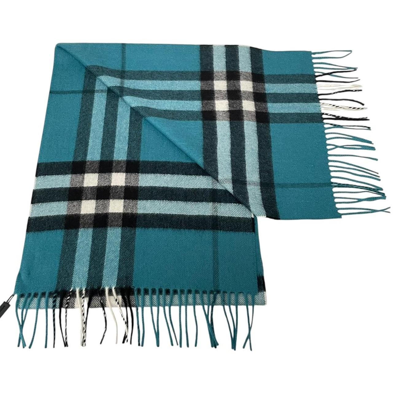 Burberry Green Nova Check Cashmere Scarf