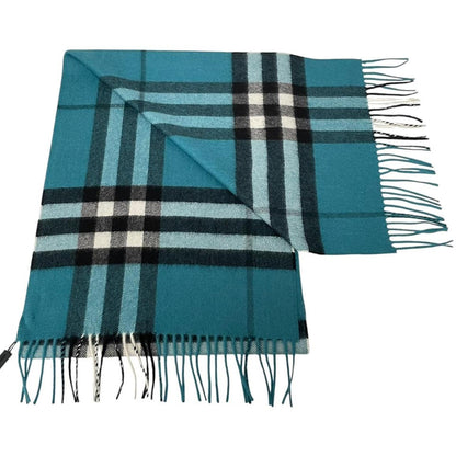 Burberry Green Nova Check Cashmere Scarf