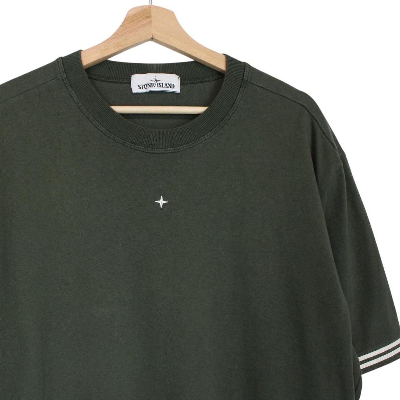 Stone Island AW 2020 Green Short Sleeve Cotton Compass Logo T-Shirt