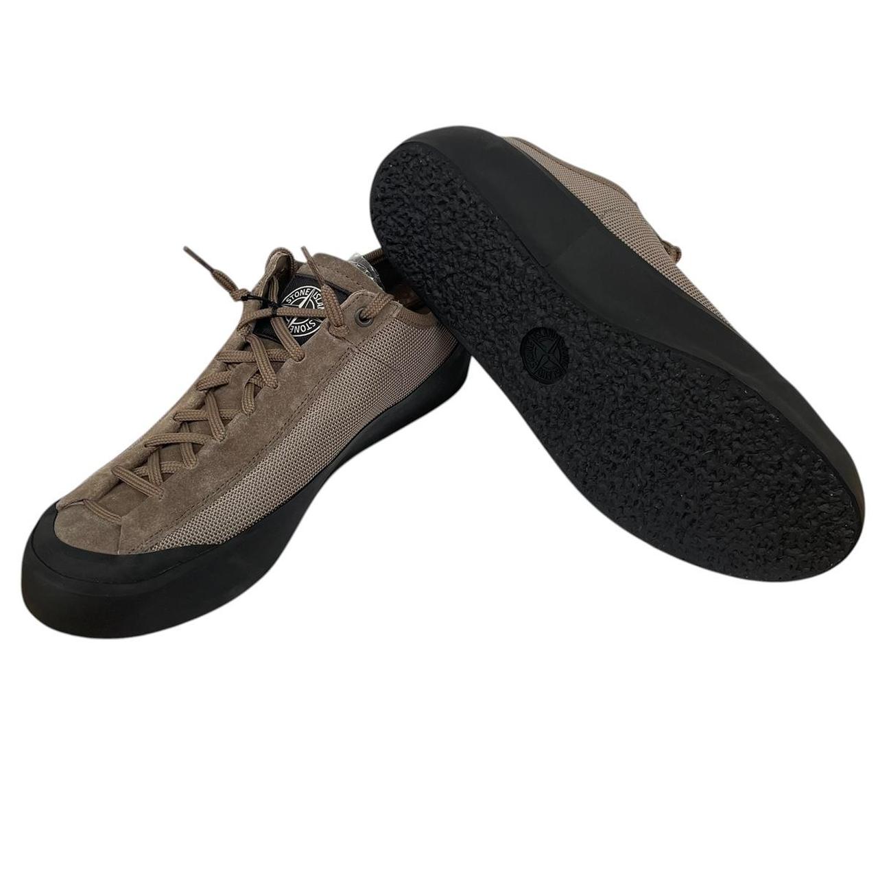 Stone Island Ash Brown Logo Patch Low-top Trainers