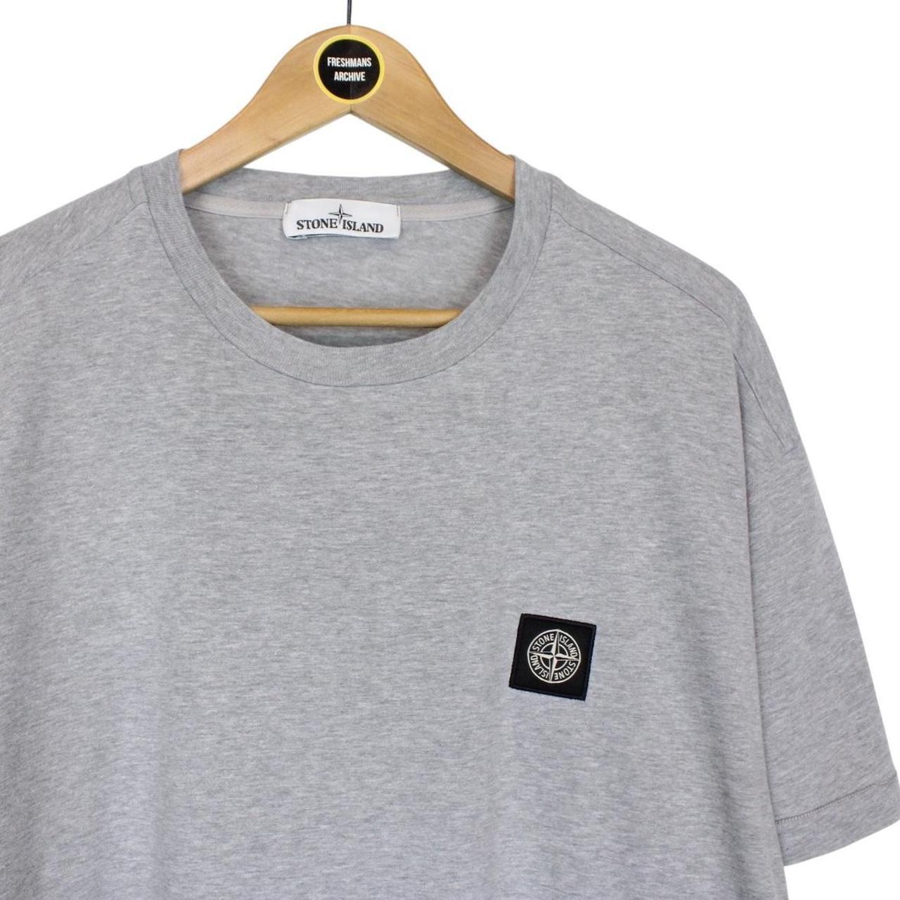Stone Island SS 2022 Grey Short Sleeve Compass T-Shirt
