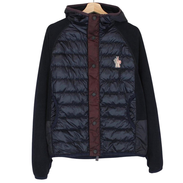 Moncler Navy Blue Full Zip Down Maglia Cardigan Fleece Jacket