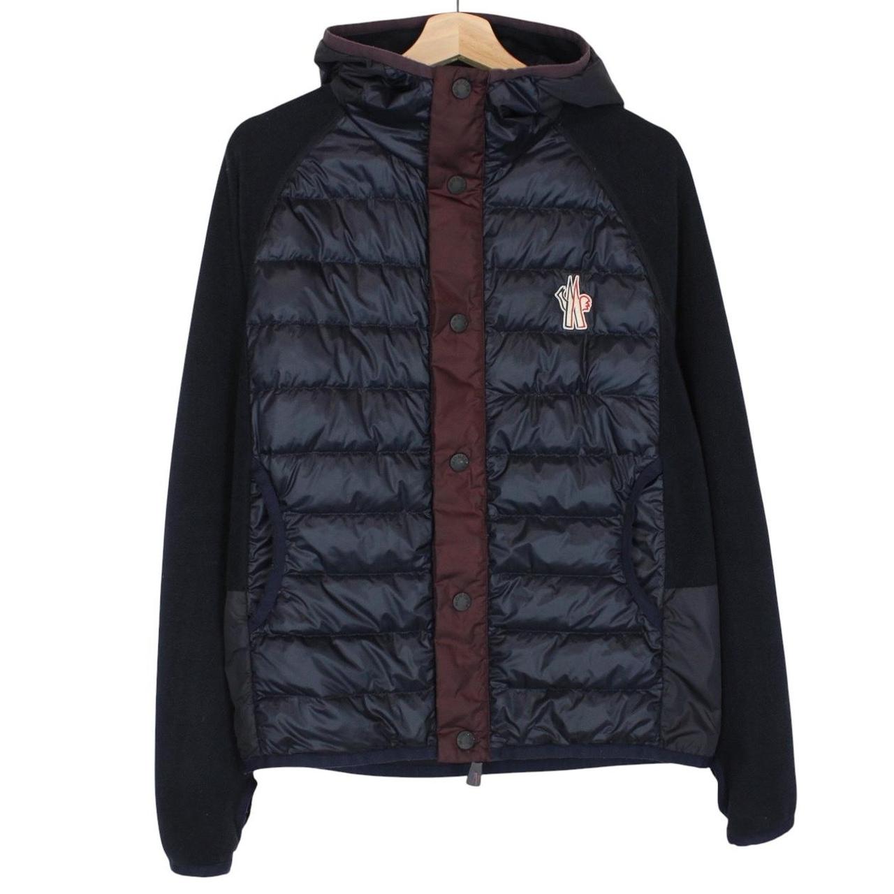 Moncler Navy Blue Full Zip Down Maglia Cardigan Fleece Jacket